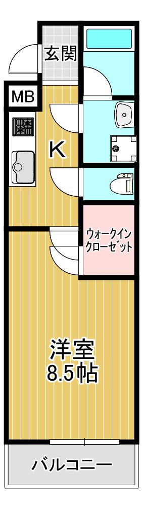フジパレス南清水町I番館(1K/1階)の間取り写真