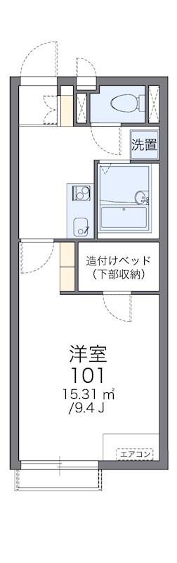 エスペランサ(1K/2階)の間取り写真