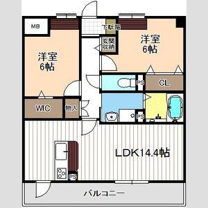 グランツ(2LDK/1階)の間取り写真