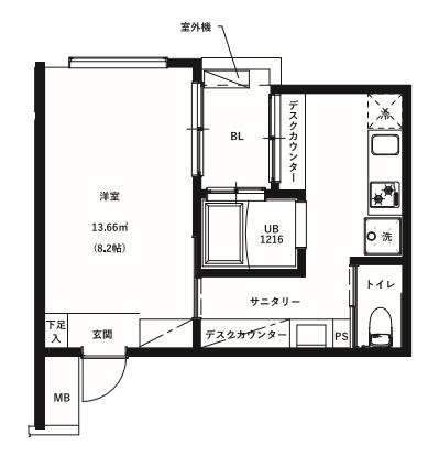 REVE大津朝倉(1K/3階)の間取り写真