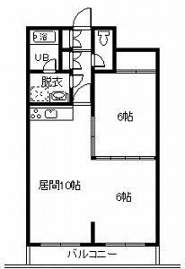 旭山グランドハイツ(1LDK/3階)の間取り写真