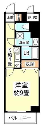 プルミエール南本町(1K/10階)の間取り写真