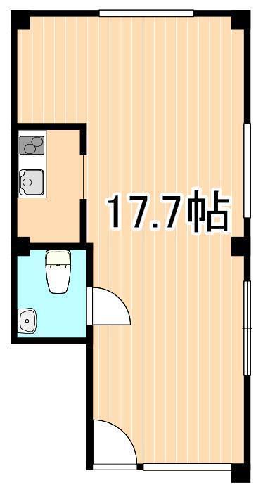 関口ビル(ワンルーム/1階)の間取り写真