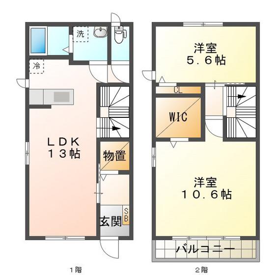 ノイハウスIII(2LDK)の間取り写真