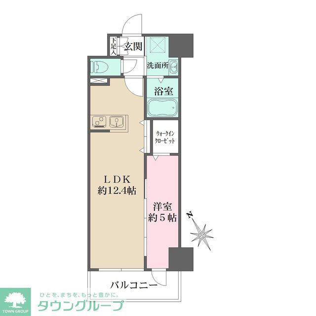 N-FLATS横浜関内II(1LDK/7階)の間取り写真