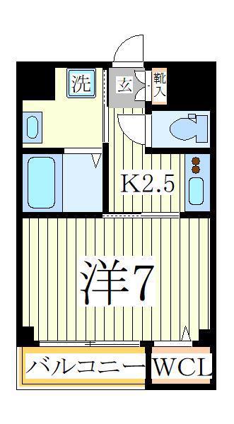 レアリゼ(1K/1階)の間取り写真