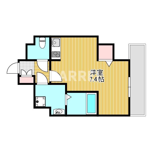 ONLYONE伊丹中央(ワンルーム/4階)の間取り写真