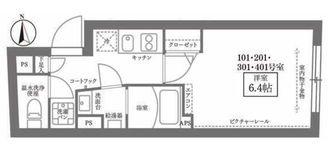 レピュア上板橋レジデンス(1K/2階)の間取り写真