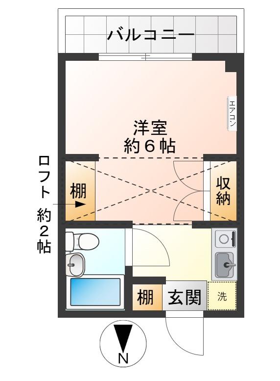 シティパレス大泉学園I(1K/2階)の間取り写真