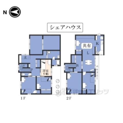 宮川ハウス(ワンルーム/1階)の間取り写真