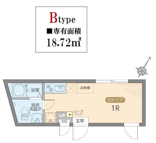 レピュア雪谷レジデンス(ワンルーム/4階)の間取り写真