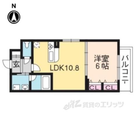 LUKAS(1LDK/4階)の間取り写真
