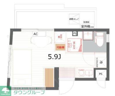 ホワイトパレス(1K/3階)の間取り写真
