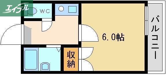 POSISTRY(1K/2階)の間取り写真