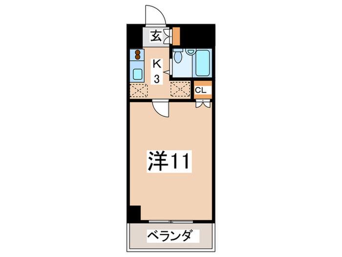 グローリア初穂町田(1K/7階)の間取り写真