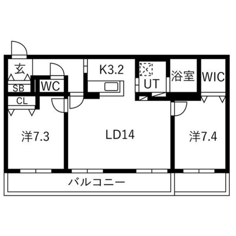 HOROHIRA BRIDGE RESIDENCE(2LDK/5階)の間取り写真