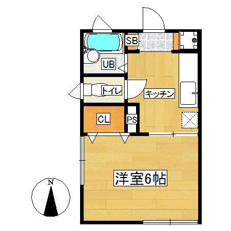 エスペランサ保谷(1K/2階)の間取り写真