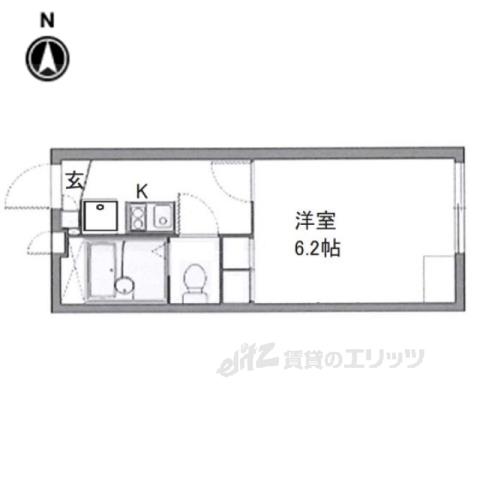 レオパレスノースヒル(1K/2階)の間取り写真