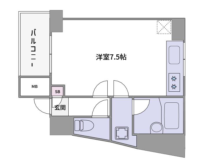 アーデルハイムなにわ(ワンルーム/4階)の間取り写真