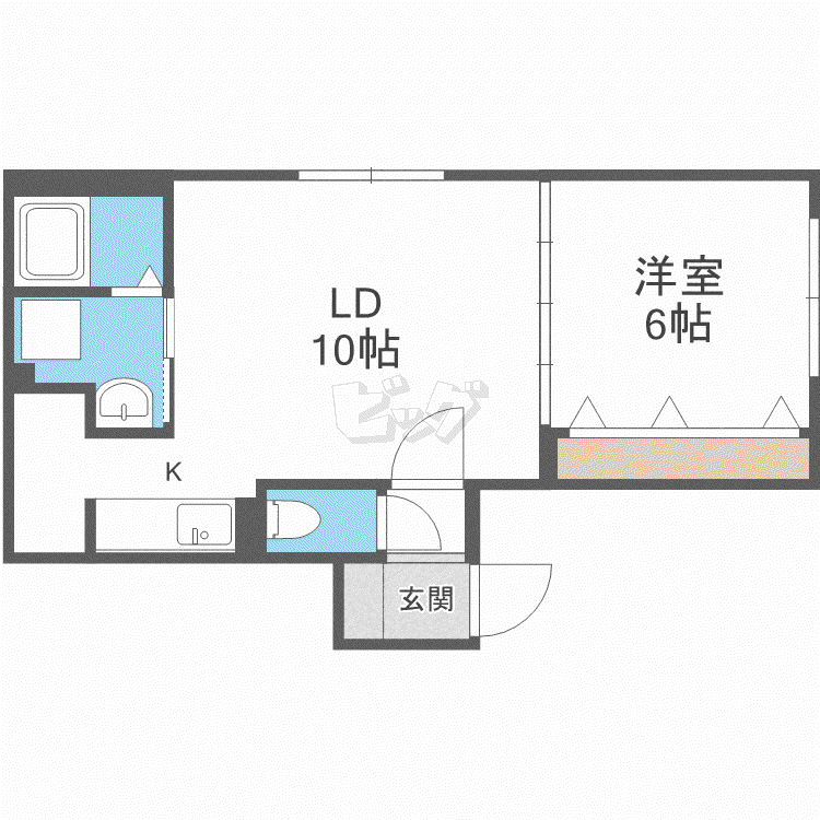 クラリス麻生II(1LDK/1階)の間取り写真