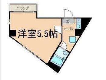シャンテ北大塚(1K/2階)の間取り写真