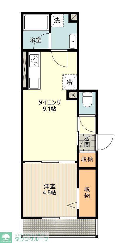 プレステージコート三鷹(1LDK/3階)の間取り写真