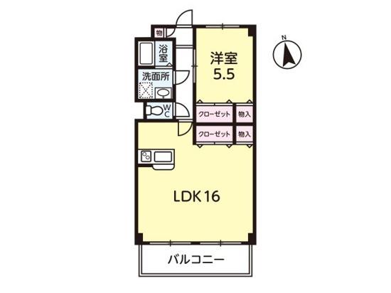 カンブリア(1LDK/3階)の間取り写真