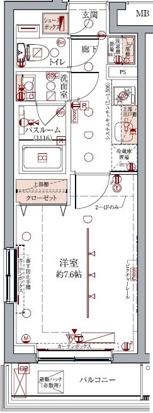 クレヴィスタ板橋志村(1K/3階)の間取り写真