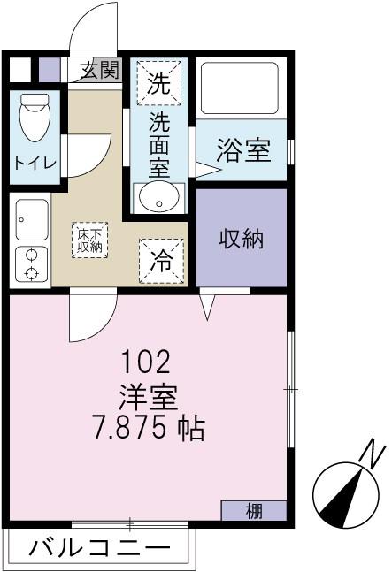 アイショウ セレハウス西品川(1K/1階)の間取り写真