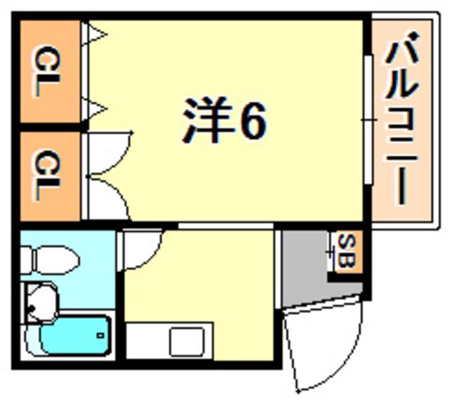 パレアーバン(ワンルーム/3階)の間取り写真