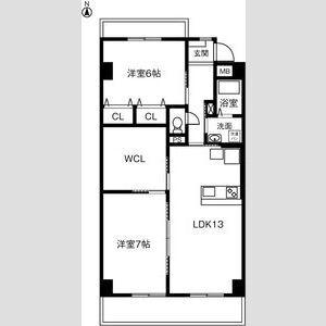 ハイツ白雲(2SLDK/2階)の間取り写真