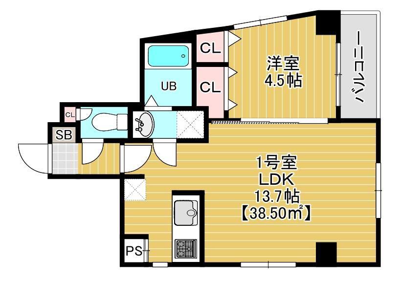 THE HOUSE MINOWA(1LDK/3階)の間取り写真
