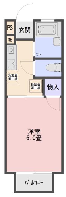 沼袋4丁目アパート(1K/1階)の間取り写真