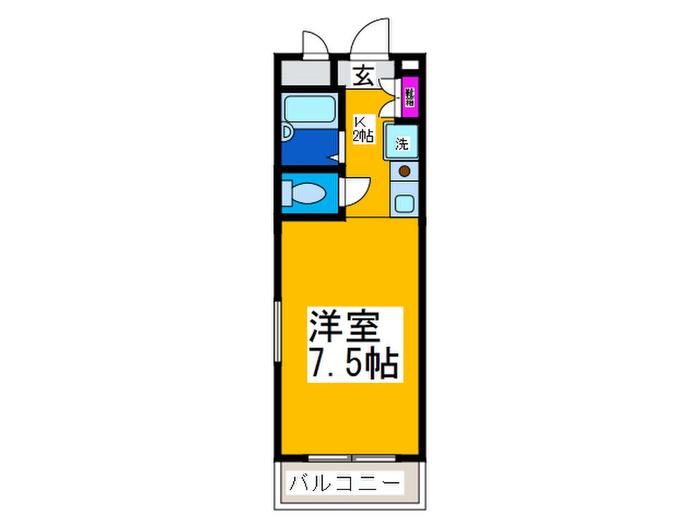 サンコート山田(1K/2階)の間取り写真