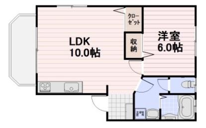 マリベール(1LDK/2階)の間取り写真