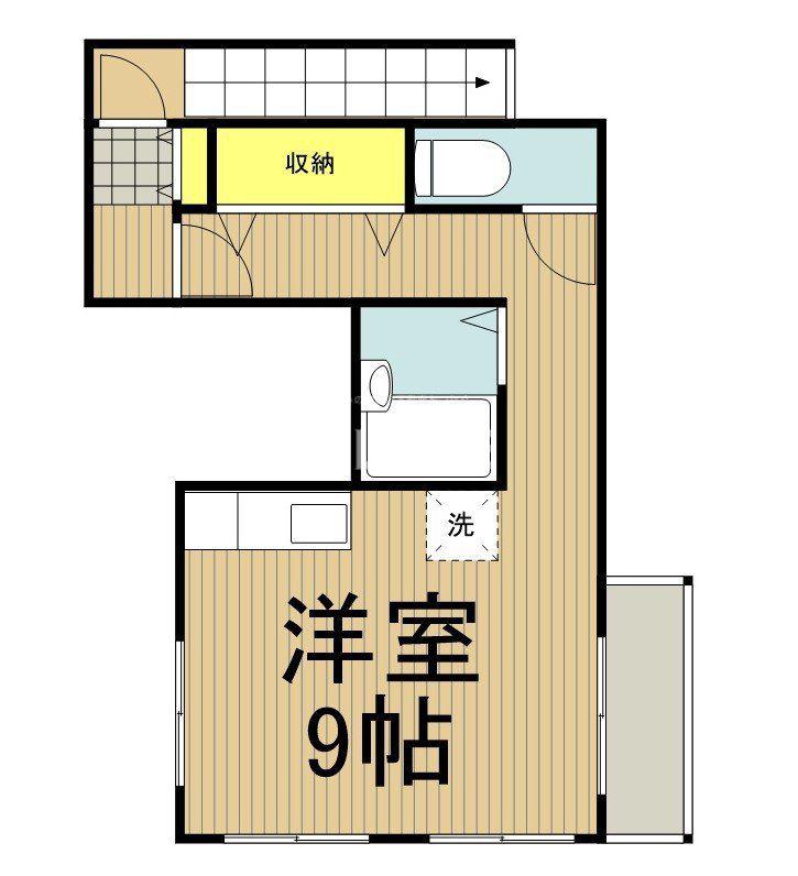狭山アパート(ワンルーム/2階)の間取り写真