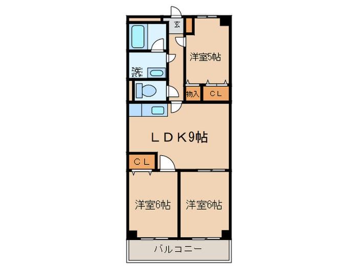 エクシードII(3LDK/4階)の間取り写真