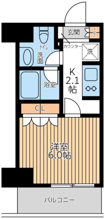 CITY LUX TOBE(1K/2階)の間取り写真