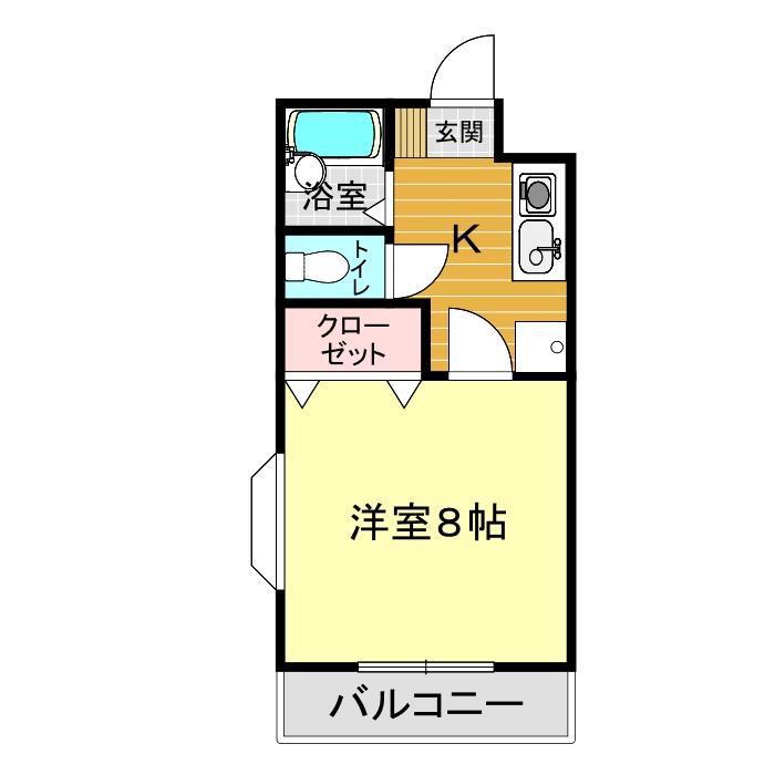 WALKHILLS神田(1K/3階)の間取り写真