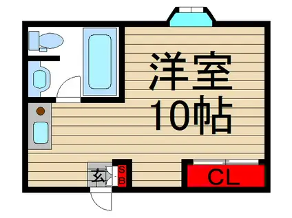 フィメールアベニュー(ワンルーム/4階)の間取り写真