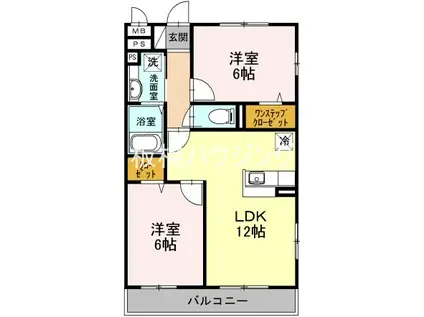 メゾン・エトワール(2LDK/3階)の間取り写真