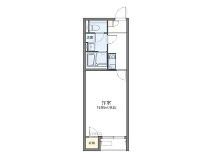 ソフィア(1K/2階)の間取り写真