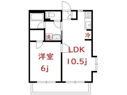 エクセル高津(1LDK/4階)の間取り写真