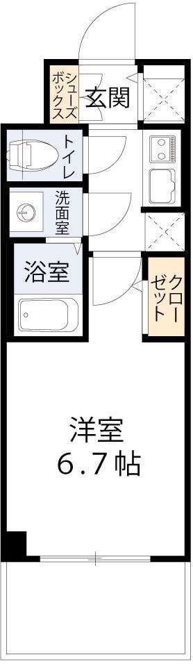 S-RESIDENCE城東SEVER(1K/4階)の間取り写真