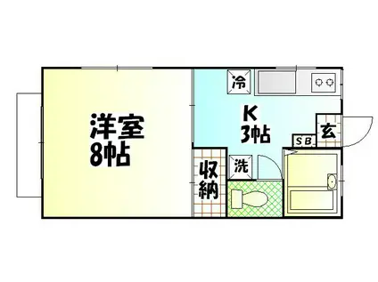 今井ハイツE(1K/1階)の間取り写真
