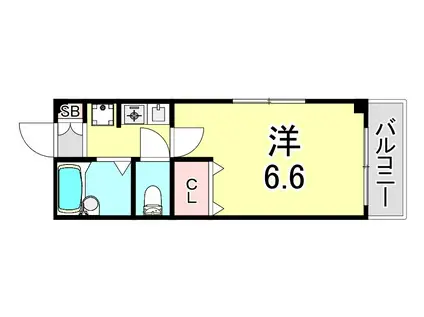 フレール奥須磨(1K/1階)の間取り写真