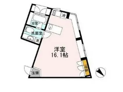 カスタリア恵比寿(ワンルーム/4階)の間取り写真