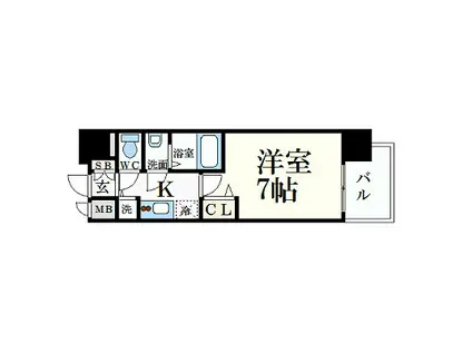 名古屋STATION(1K/11階)の間取り写真