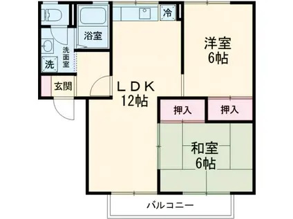 セジュールWADA(1LDK/2階)の間取り写真