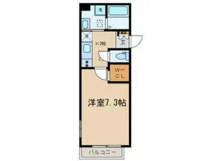 フルール和泉(1K/1階)の間取り写真
